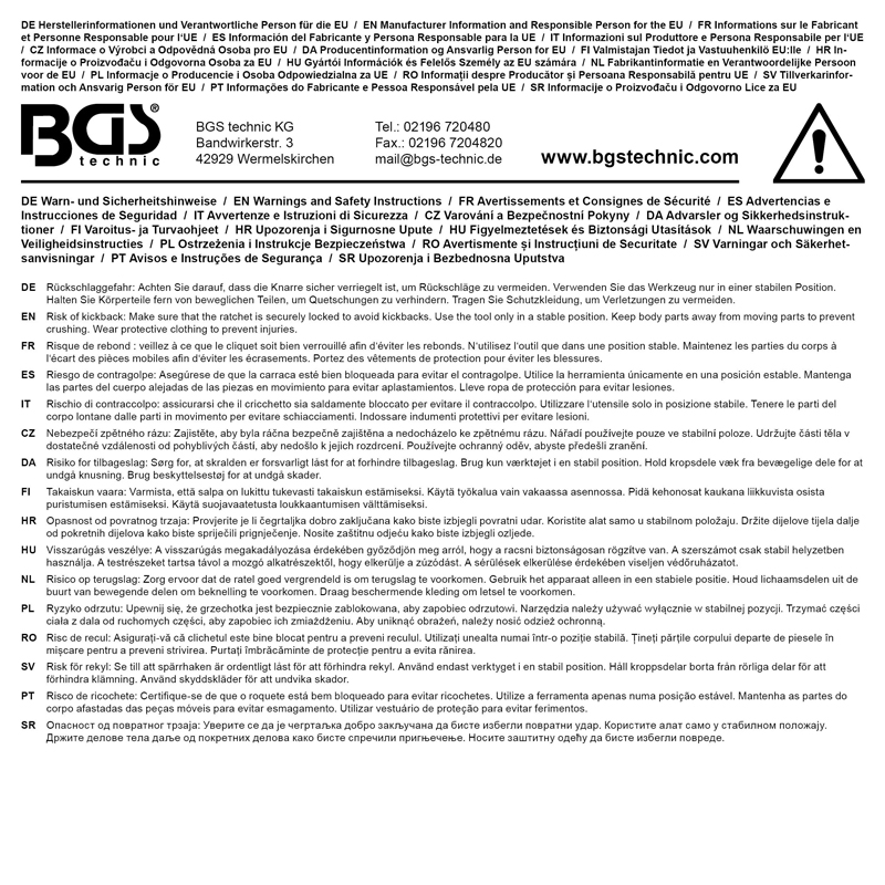 Cheie cu clichet maner extensibil, 455 - 595 mm, 1/2