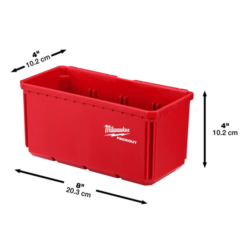 Set 2 cutii 10x20 cm, Milwaukee PACKOUT Nest Bin