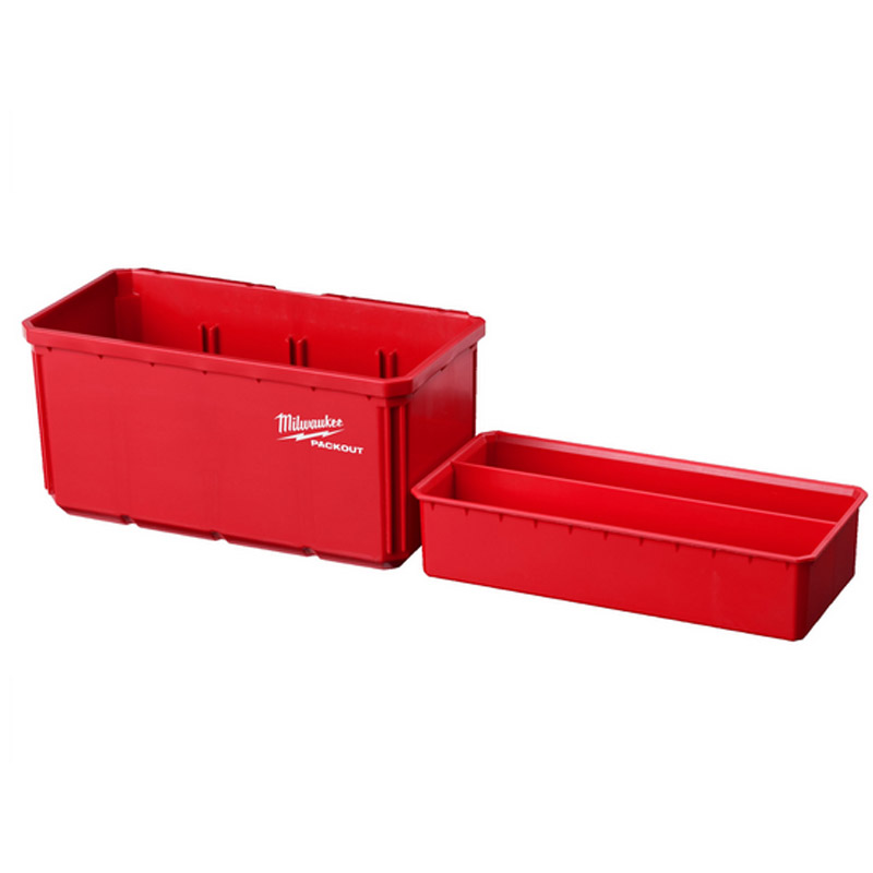 Set 2 cutii 10x20 cm, Milwaukee PACKOUT Nest Bin