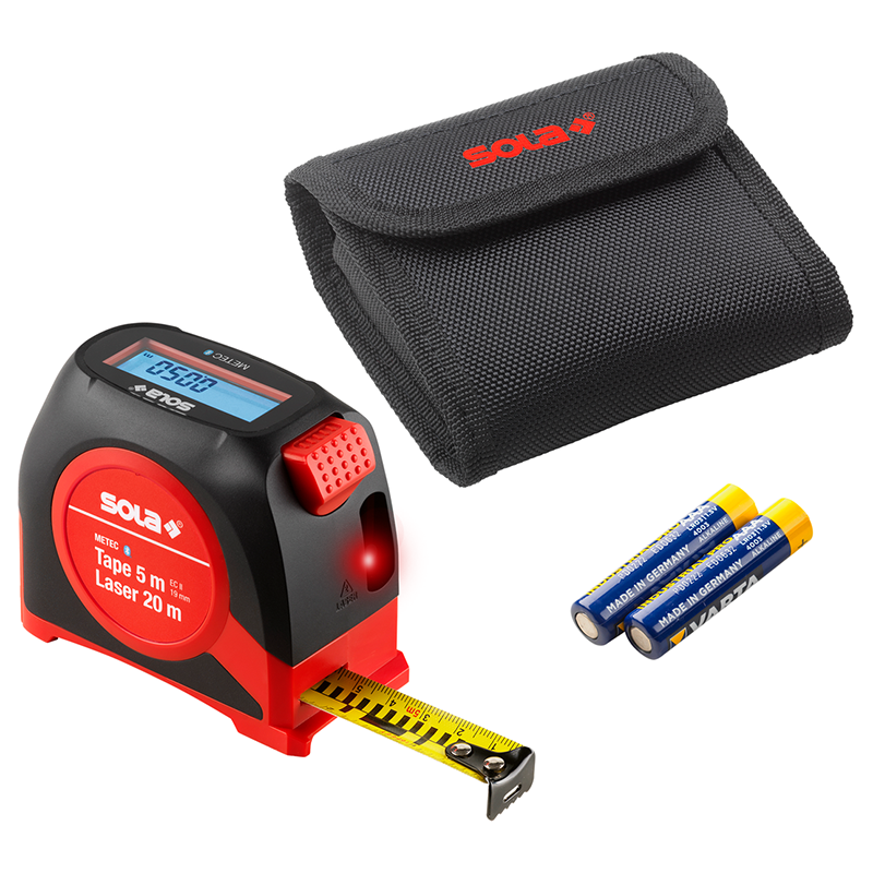 Ruleta digitala 5m cu telemetru laser 20m, BLUETOOTH, tip SOLA METEC