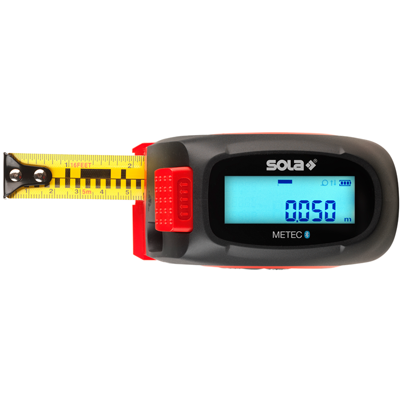 Ruleta digitala 5m cu telemetru laser 20m, BLUETOOTH, tip SOLA METEC