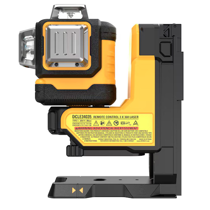Nivela laser DeWALT cu telecomanda si acumulatori 18V XR Li-Ion, cu 3 linii fascicul verde 3x360°, SOLO, DeWalt tip DCLE34035B-XJ