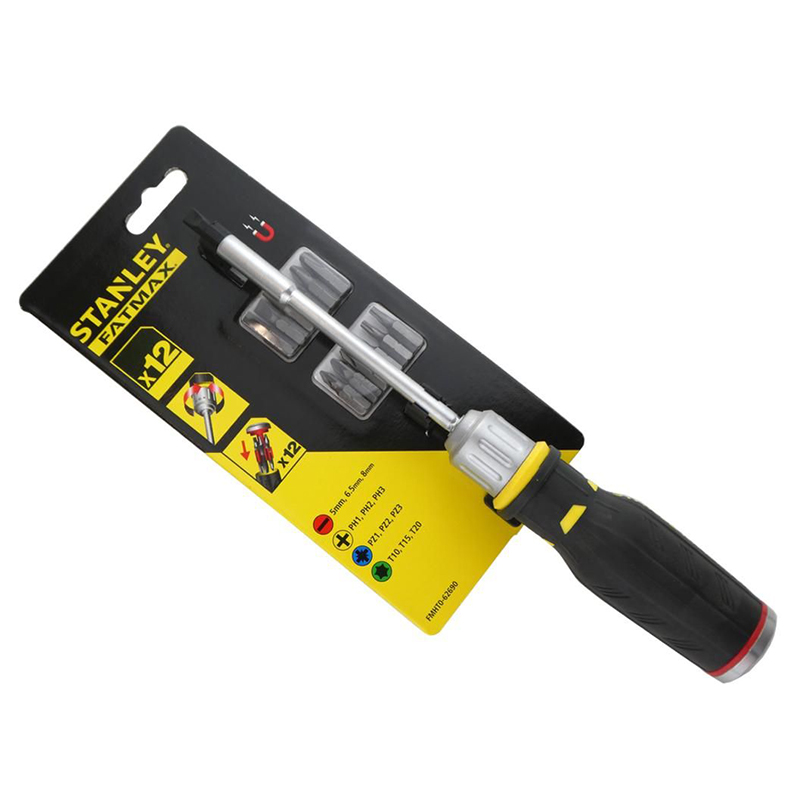 Surubelnita Stanley cu clichet si 12 varfuri interschimbabile