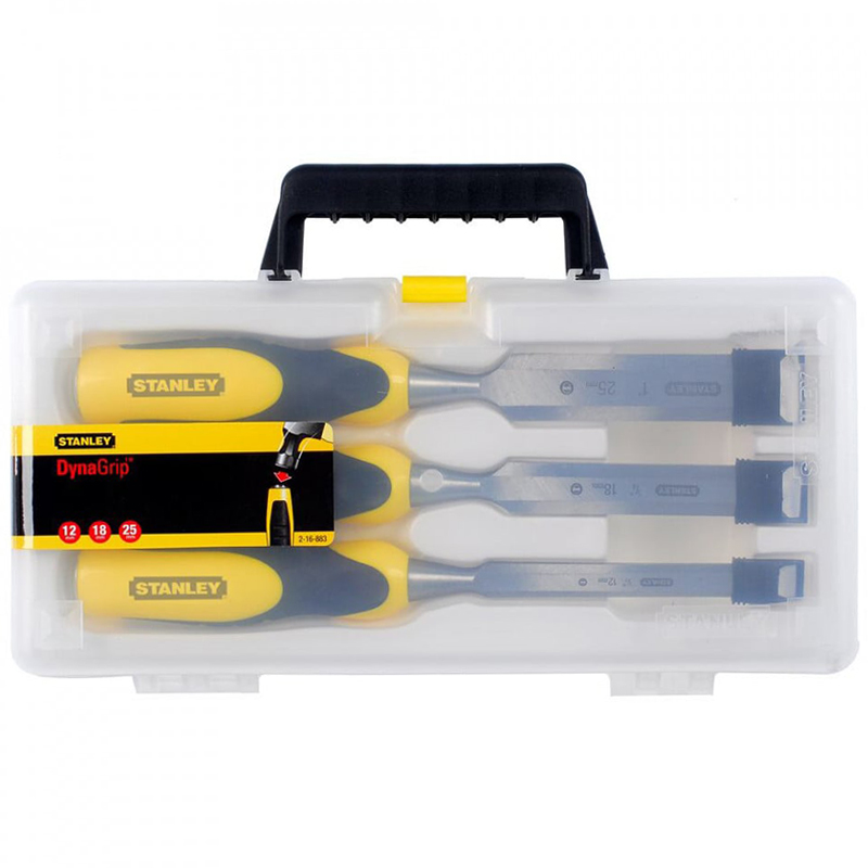 Set 3 dalti late pentru lemn STANLEY Dynagrip, dimensiuni 12, 18, 25 mm