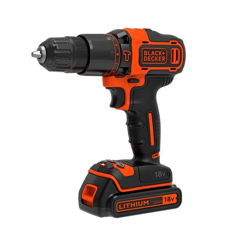 Masina de gaurit/insurubat cu percutie, cu acumulatori Li-Ion XR 18V 2x2.0 Ah, 40Nm, tip BDCHD18K1B2-QW