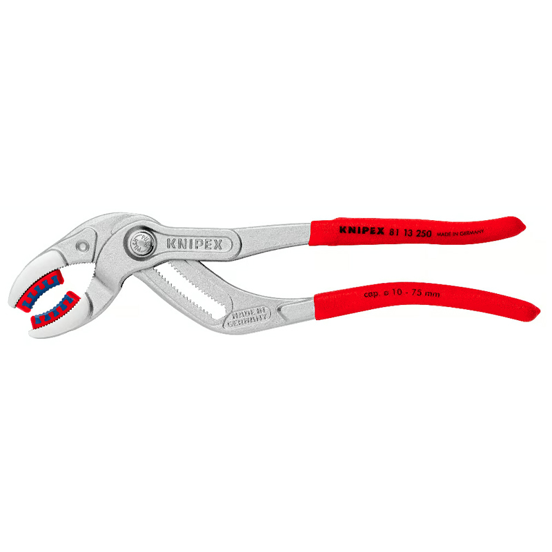 Cleste pentrut sifon, conectori si tevi plastic 250 mm, Ø 10-75 mm, Knipex