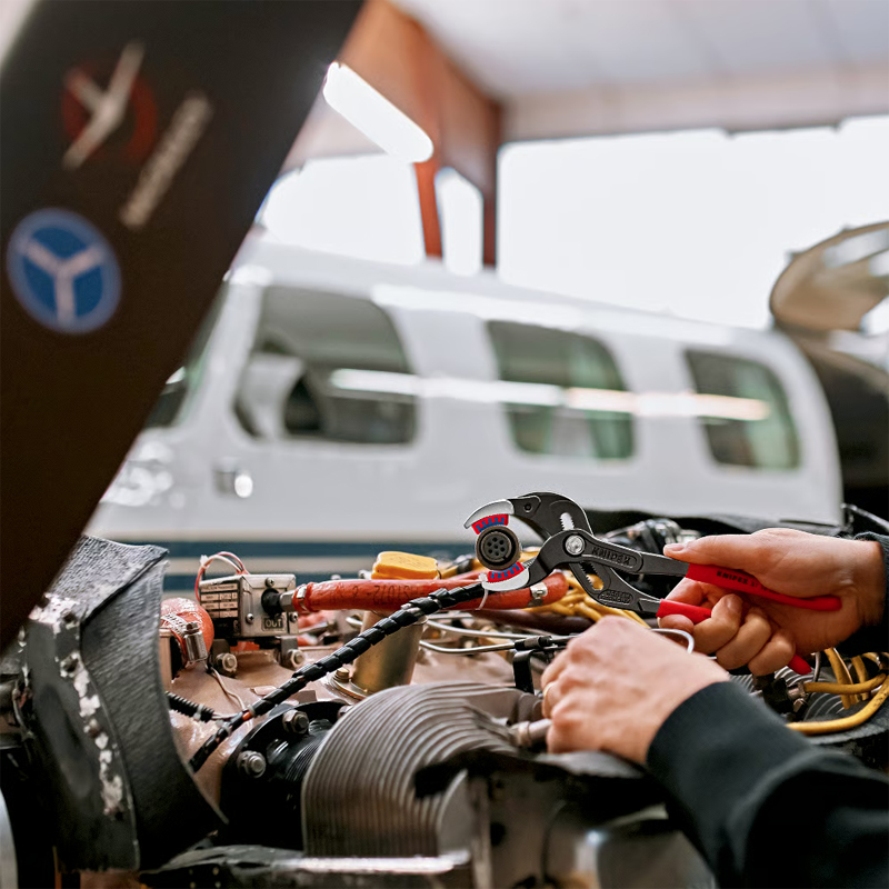 Cleste pentrut sifon, conectori si tevi plastic 250 mm, Ø 10-75 mm, Knipex