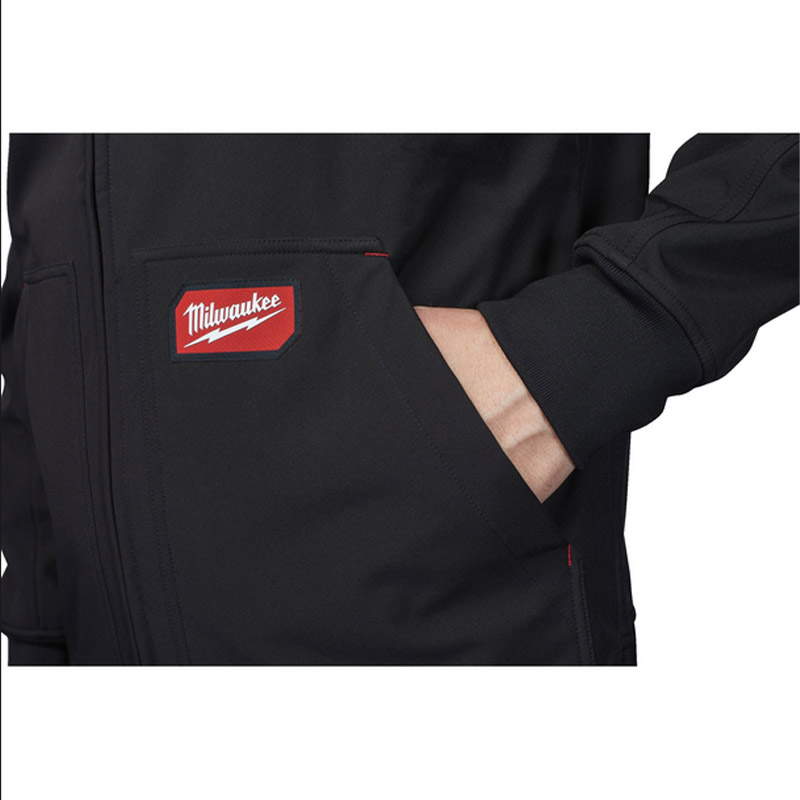 Jacheta Softshell de lucru cu gluga Milwaukee, FREEFLEX, negru, marimea L