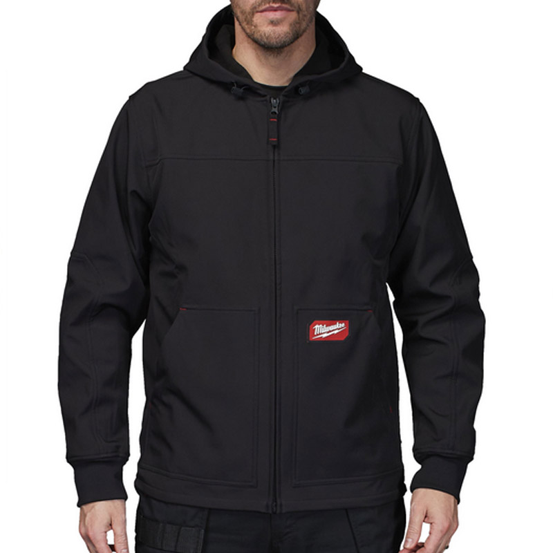Jacheta Softshell de lucru cu gluga Milwaukee, FREEFLEX, negru, marimea L