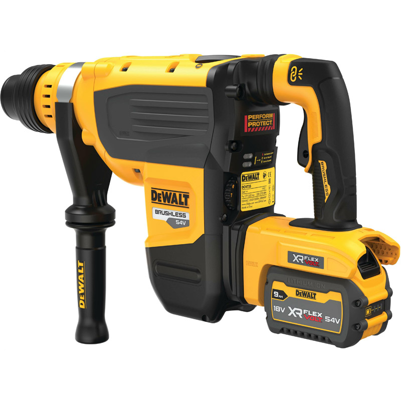Ciocan rotopercutor SDS-Max cu 3 functii, 54V Li-Ion XR FLEXVOLT 2 x 9.0 Ah, 13.3 J, 48 mm, DeWalt tip DCH735X2-QW