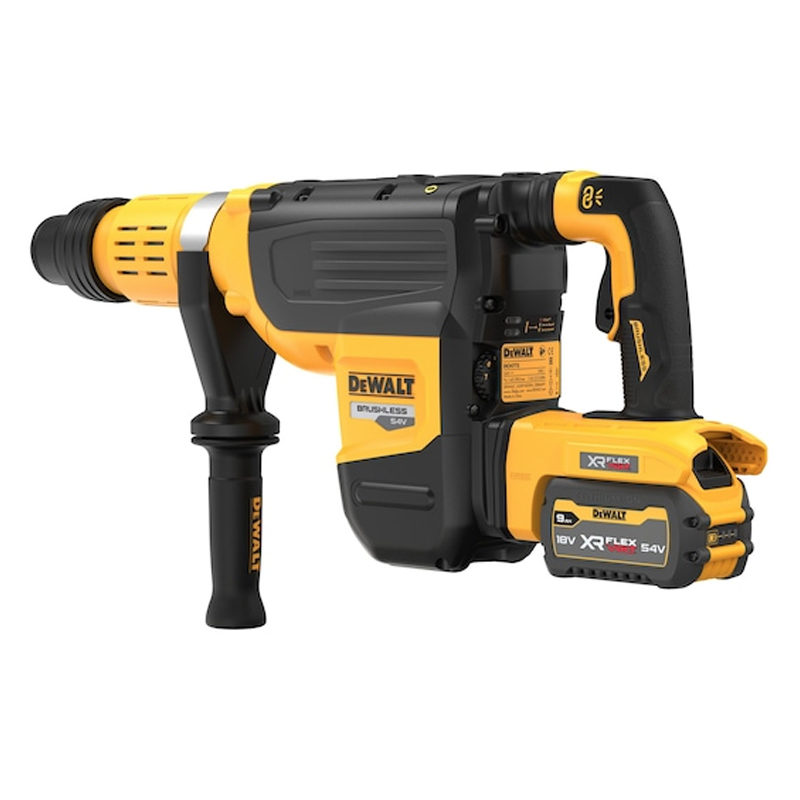 Ciocan rotopercutor SDS-Max cu 3 functii, 54V Li-Ion XR FLEXVOLT 2 x 9.0 Ah, 19.4 J, 52 mm, DeWalt tip DCH775X2-QW