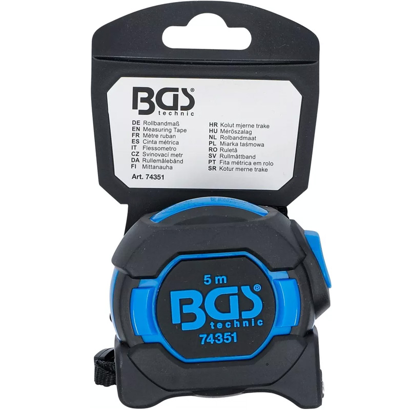 Ruleta magnetica BGS, 5m, banda 19mm, marcaj dublu