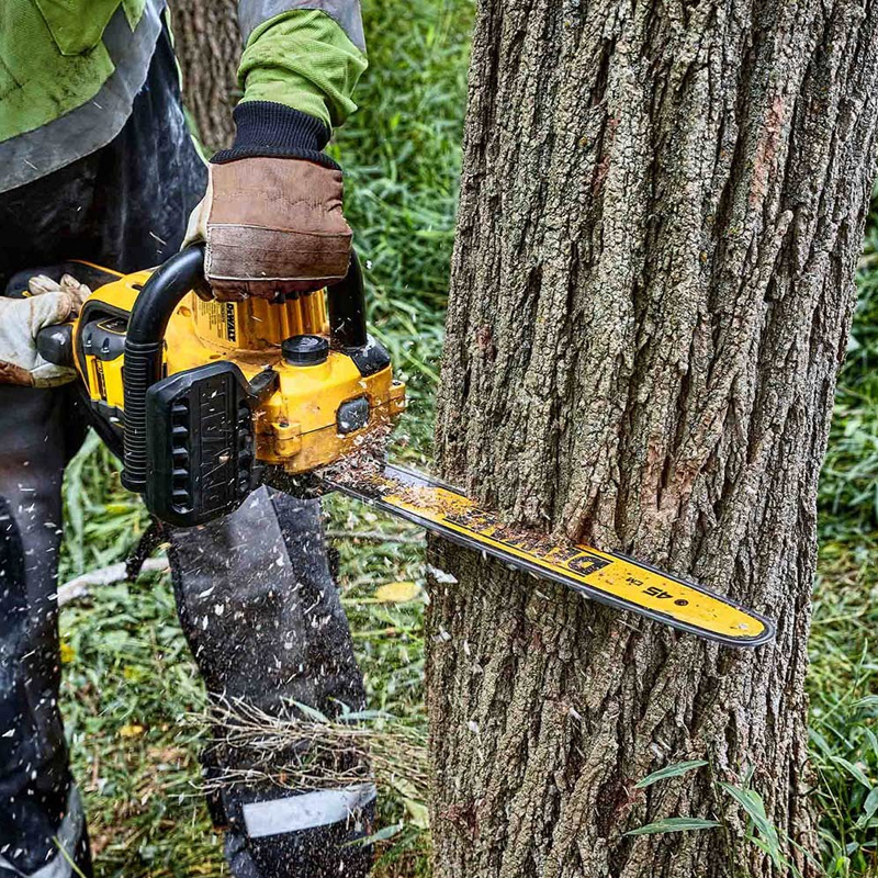 Electrofierastrau cu lant, compatibil cu acumulatori 54V Li-Ion Flexvolt, 45 cm, SOLO, Dewalt, tip DCMCS574N-XJ