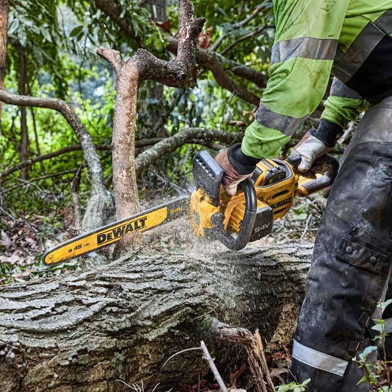 Electrofierastrau cu lant, compatibil cu acumulatori 54V Li-Ion Flexvolt, 45 cm, SOLO, Dewalt, tip DCMCS574N-XJ