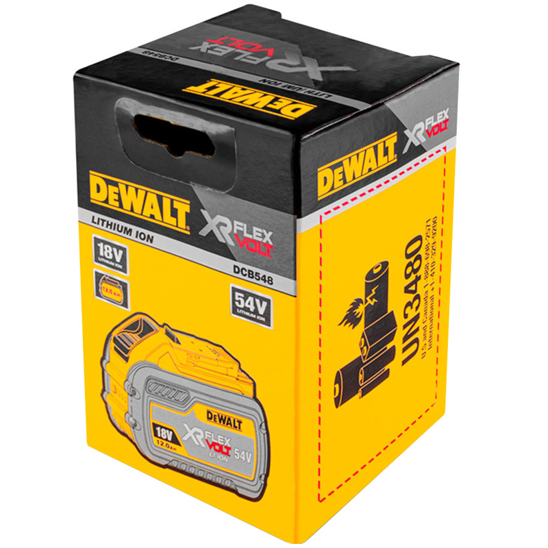 Acumulator DeWALT FlexVolt 18V/12.0Ah - 54V/4.0Ah, DCB548-XJ