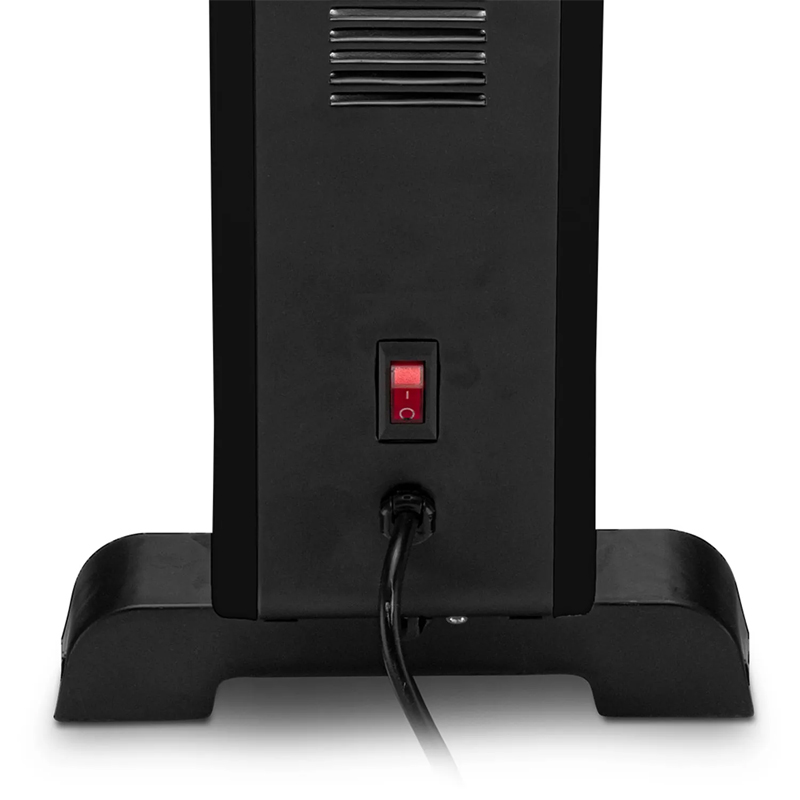 Convector electric TROTEC TCH 2312E Design Drept - 2300W, negru, cu telecomanda