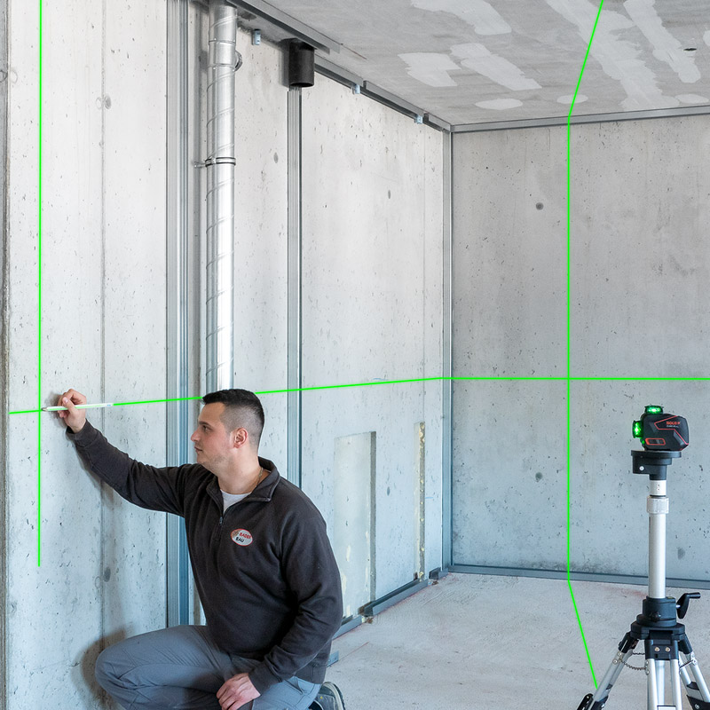 Nivela laser SOLA, tip PLANO 3D, dioda verde, RCB set
