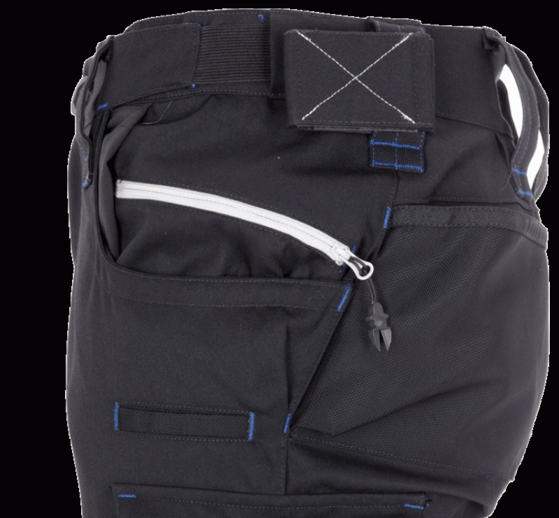 Pantaloni de lucru ergonomici Strauss, e.s.motion 2020, negru grafit-albastru, marimea 48