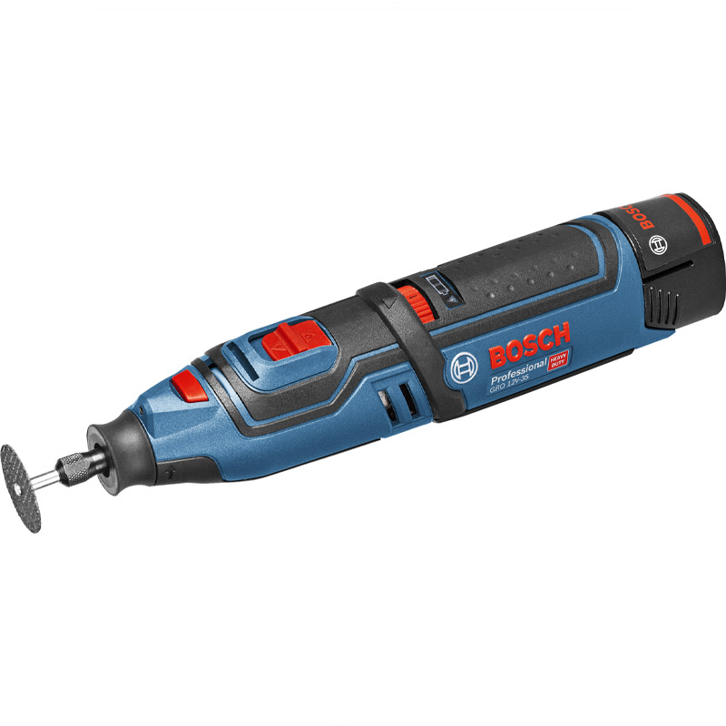 Minifreza cu acumulator Bosch GRO 12V-35 Professional SOLO, compatibila cu acumulatori Li-ion 12V
