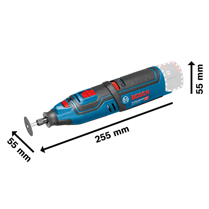 Minifreza cu acumulator Bosch GRO 12V-35 Professional SOLO, compatibila cu acumulatori Li-ion 12V