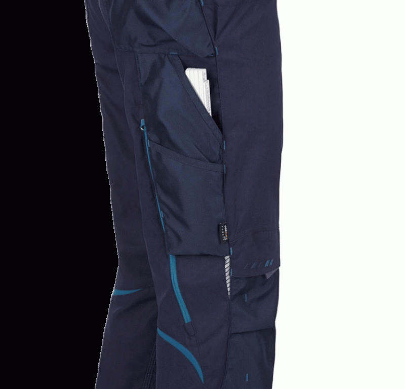 Pantaloni de lucru ergonomici Strauss, e.s.motion 2020, albastru inchis/albastru, marimea 50
