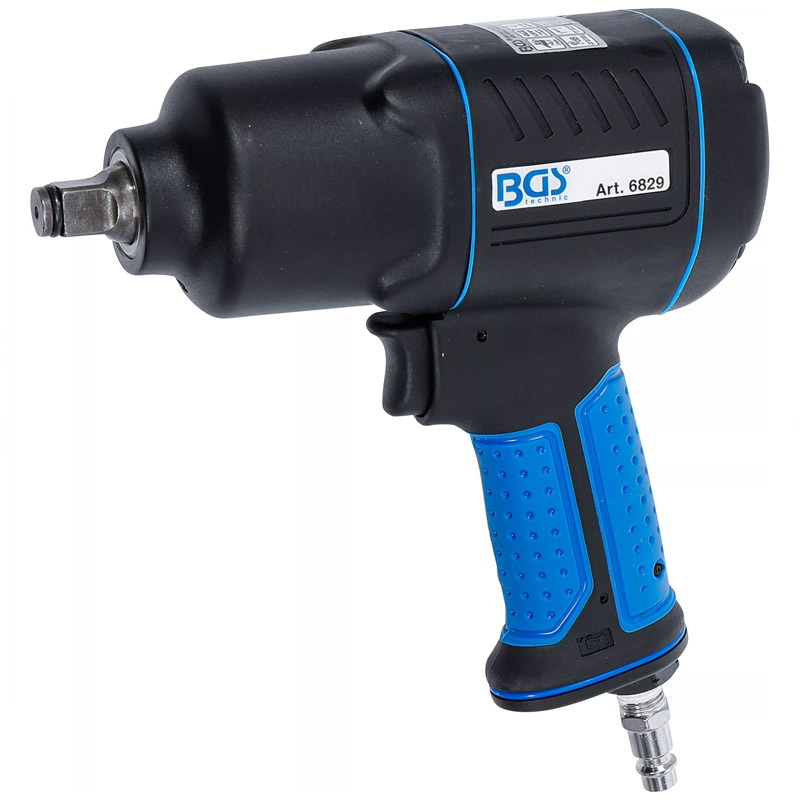 Set masina de insurubat cu impact pneumatica profesionala BGS, cu 16 accesorii, 1/2