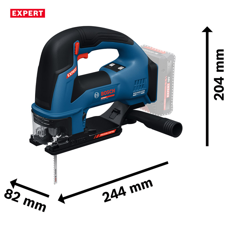 Fierastrau vertical (pendular) cu acumulatori 18V BOSCH Profesional EXPERT L-BOXX, 155 mm tip EXST 18V-155 B EXPERT (SOLO)