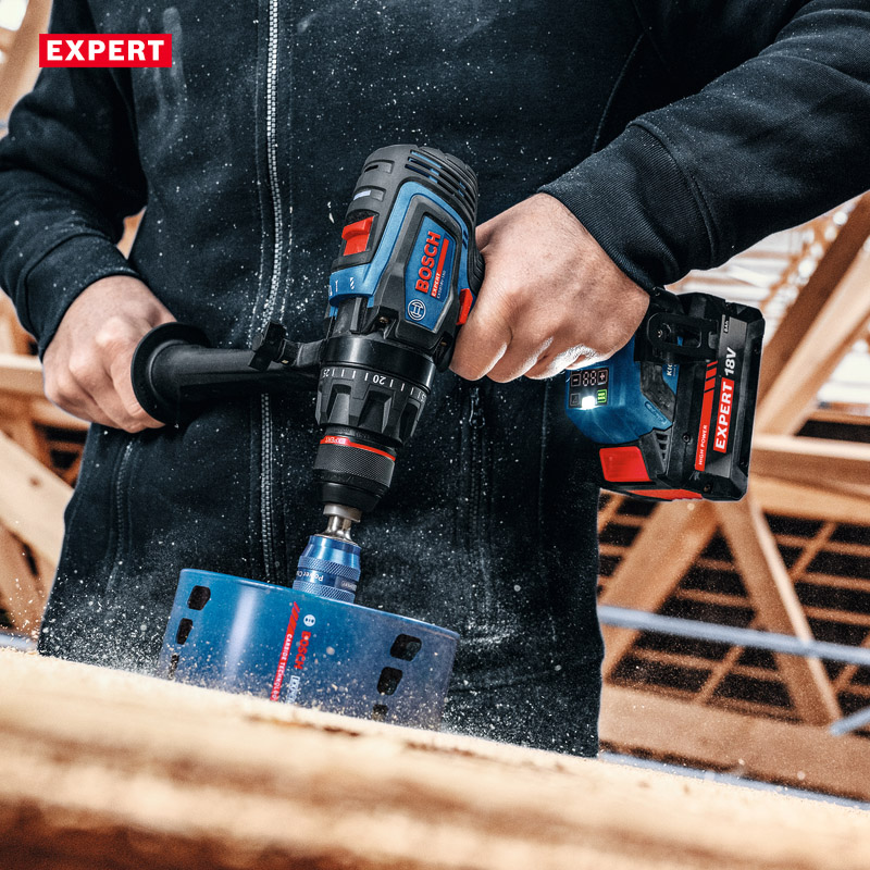 Masina de gaurit si insurubat cu percutie si acumulatori 18V 2x 8.0Ah + 1x 5.5Ah, BOSCH Profesional EXPERT L-BOXX, 150Nm, tip EXSB 18V-150 EXPERT