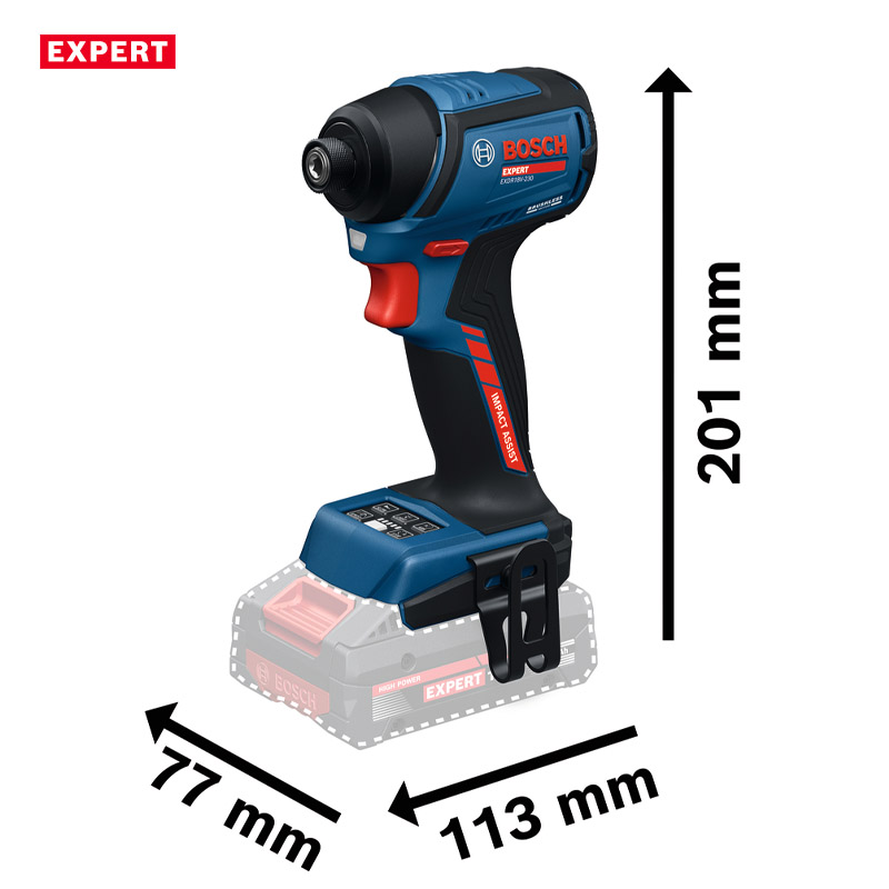 Masina de insurubat cu impact si acumulatori 18V, BOSCH Profesional EXPERT L-BOXX, 1/4