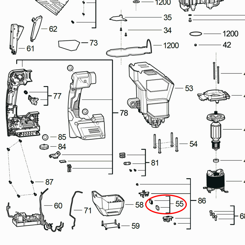 Set perii colectoare pentru MILWAUKEE 4931472073