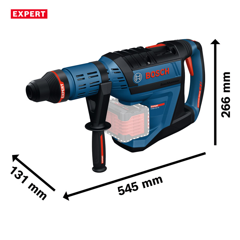 Ciocan rotopercutor SDS-MAX cu acumulatori 18V, 12.5 J, 8.0 kg, BOSCH BITURBO Profesional EXPERT XL-BOXX, tip EXBH 18V-32F EXPERT (SOLO)