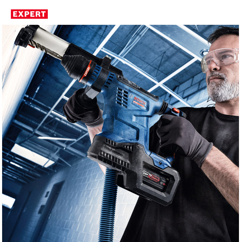 Ciocan rotopercutor SDS-PLUS cu acumulatori 18V 2x 8.0Ah, 4.5 J, 4.2 kg, BOSCH BITURBO Profesional EXPERT, XL-BOXX, tip EXBH 18V-32F EXPERT