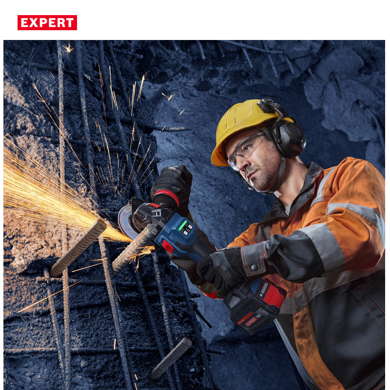 Polizor unghiular cu acumulatori 18V, 2x8.0Ah, BOSCH BITURBO Profesional EXPERT L-BOXX, 125 mm, tip EXWS 18V-15S EXPERT