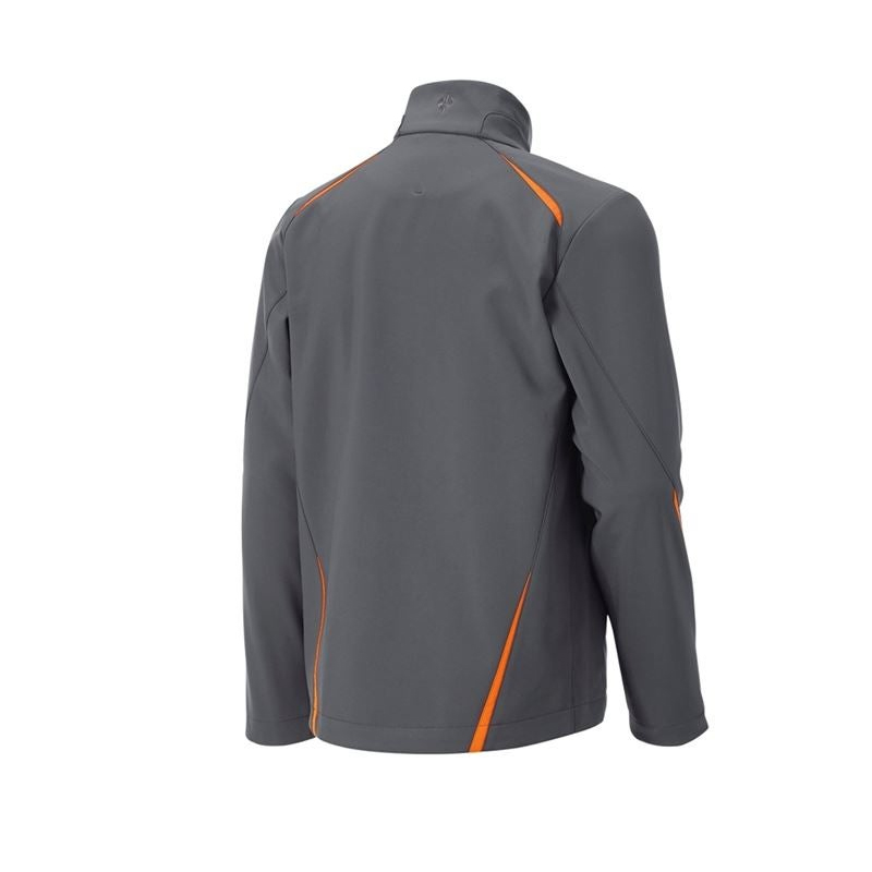 Geacă Softshell de lucru Strauss, e.s. motion 2020, gri antracit/portocaliu fosforescent, marimea M