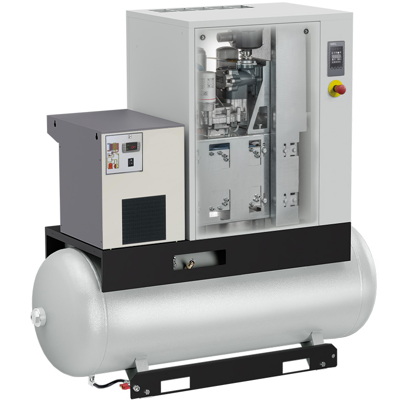 Compresor cu șurub și uscător FIAC NEW SILVER VSD 20/300D cu invertor | 10 bar, 468-1677 l/min, 20CP - compresor industrial