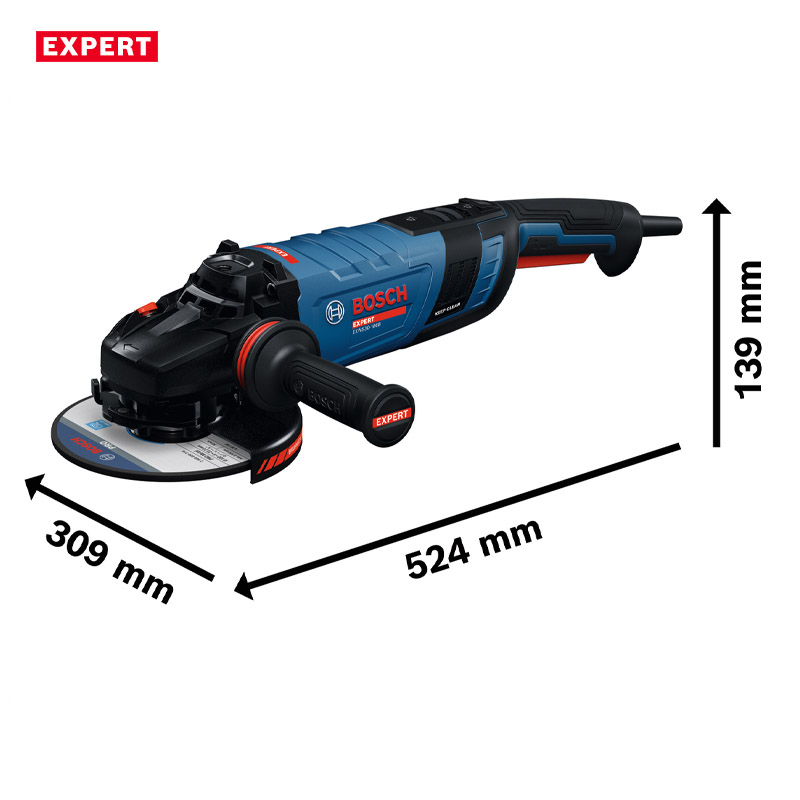 Polizor unghiular 2800 W BOSCH Profesional EXPERT, motor fara perii, 180-230 mm, tip EXWS 30-180B EXPERT