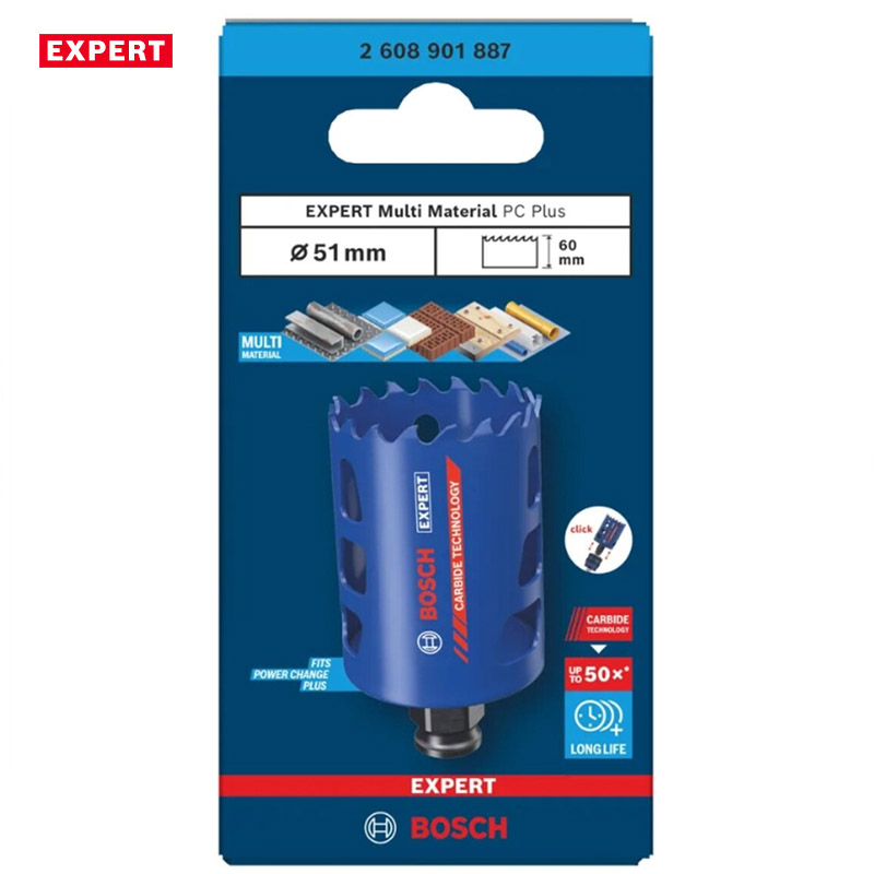 Carota profesionala BOSCH EXPERT Multi Material Power Change Plus, 54 x 60 mm