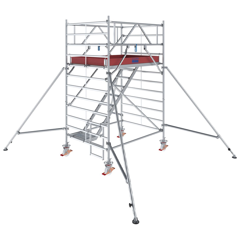 Schela mobila Krause, Stabilo S5500 cu scara interioara 1,5 x 2m, aluminiu, inaltime lucru 4.3m, inaltime max. platforma 2.3m