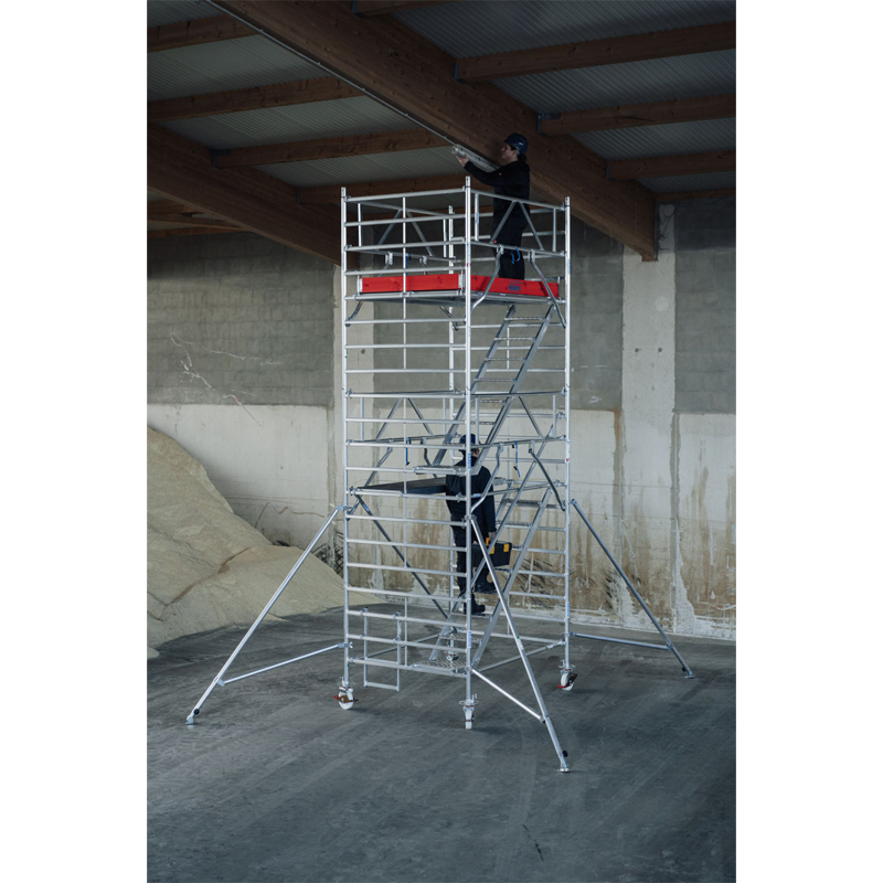 Schela mobila Krause, Stabilo S5500 cu scara interioara 1,5 x 2m, aluminiu, inaltime lucru 6.3m, inaltime max. platforma 4.3m