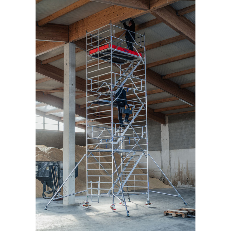 Schela mobila Krause, Stabilo S5500 cu scara interioara 1,5 x 2m, aluminiu, inaltime lucru 6.3m, inaltime max. platforma 4.3m