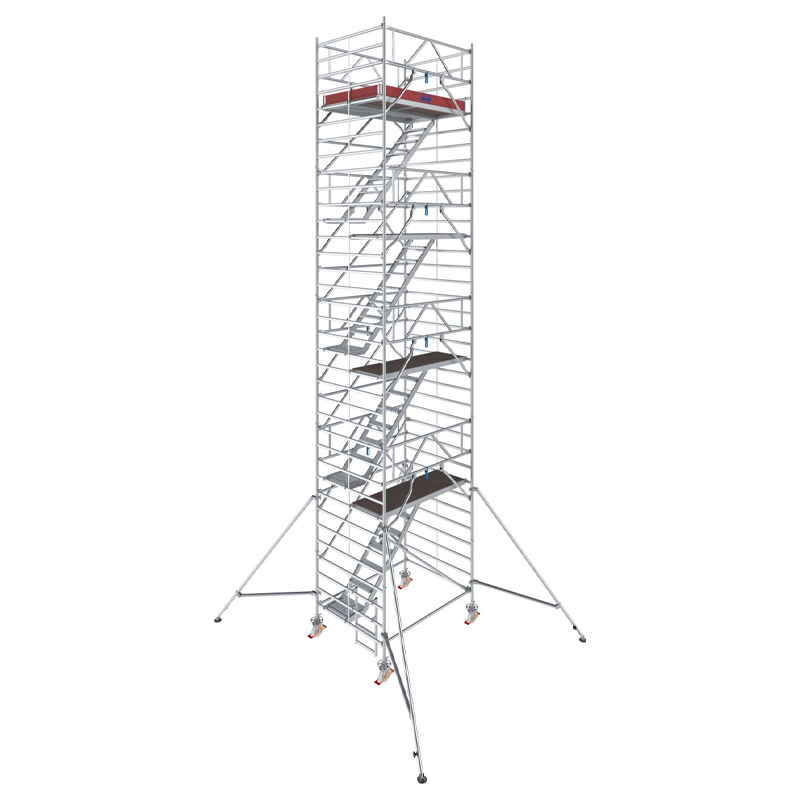 Schela mobila Krause, Stabilo S5500 cu scara interioara 1,5 x 2m, aluminiu, inaltime lucru 10.3m, inaltime max. platforma 8.3m