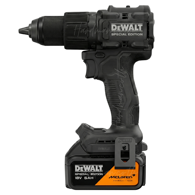 Masina de gaurit/insurubat cu percutie, 18V, 2 x 5.0Ah Li-Ion, 90 Nm, Dewalt McLaren F1 Team tip DCD86MP2KT-QW, accesorii