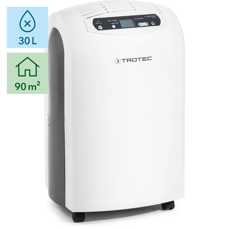 Dezumidificator pentru casa si birou, 30l/24h, Trotec, TTK100E, cu sistem de dezghetare cu gaz fierbinte