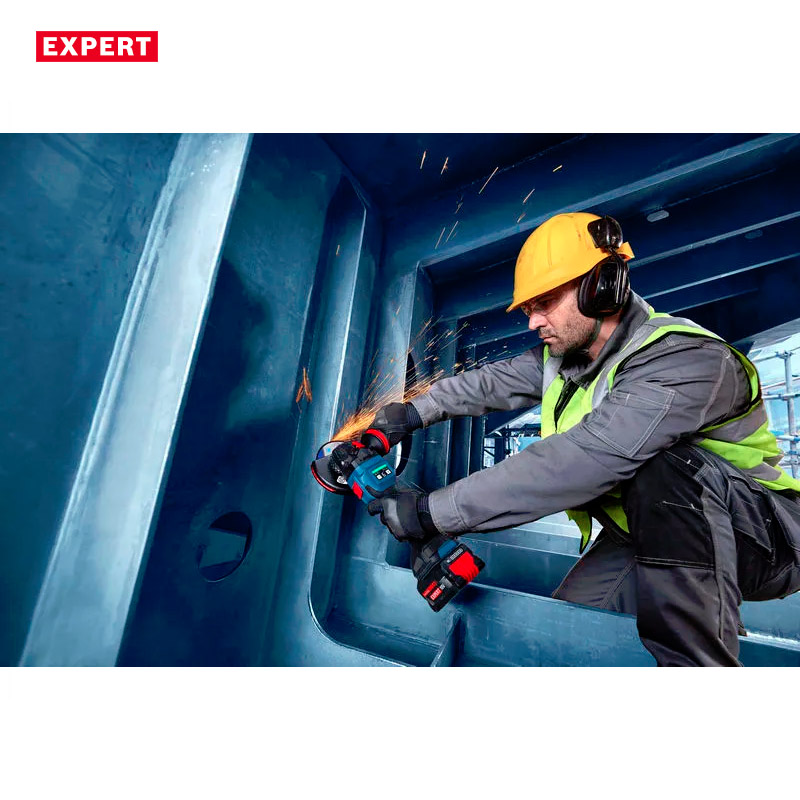 Polizor unghiular cu acumulatori 18V Li-Ion,  BOSCH BITURBO Profesional EXPERT L-BOXX, 125 mm, tip EXWS 18V-15PS EXPERT SOLO