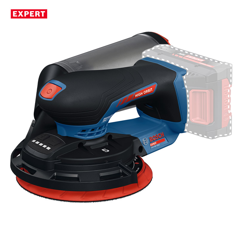 Slefuitor cu excentric si acumulatori 18V Li-Ion BOSCH EXPERT, 150 mm, L-BOXX, tip EXEX 18V-150-5 EXPERT SOLO