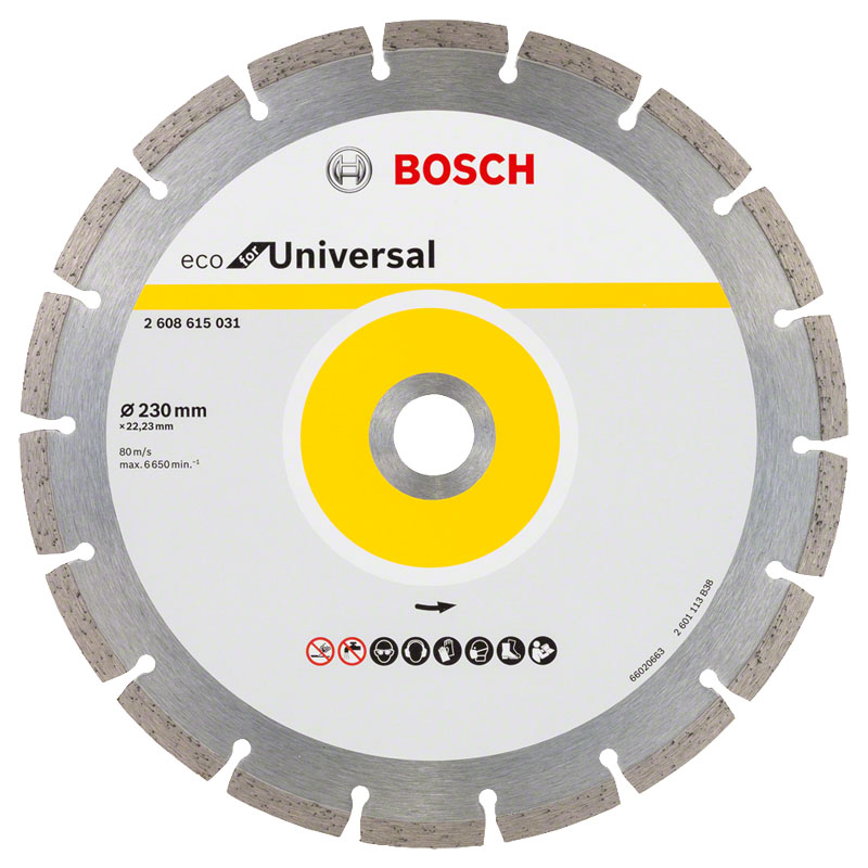 Disc diamantat ECO Universal, pentru beton, 230x22.2 mm BOSCH