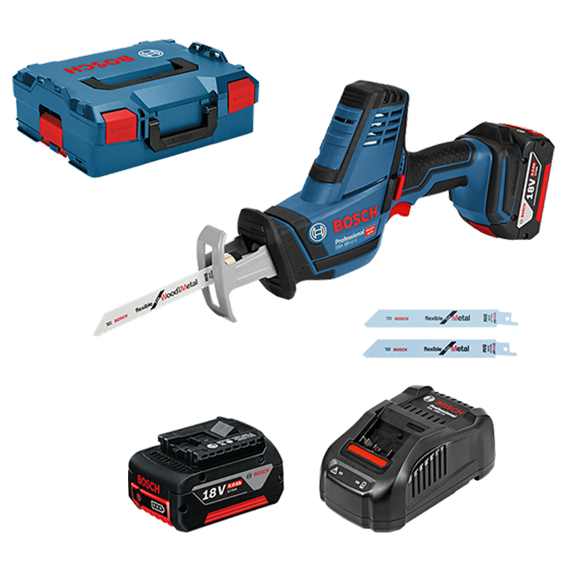 Fierastrau alternativ (sabie) cu 2 acumulatori 18V 5.0Ah, tip GSA 18V-Li C