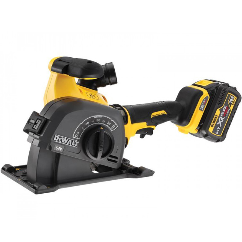 Masina de taiat canale in beton cu disc diamantat, 54V Flexvolt, 2x6Ah, DeWalt DCG200T2-QW