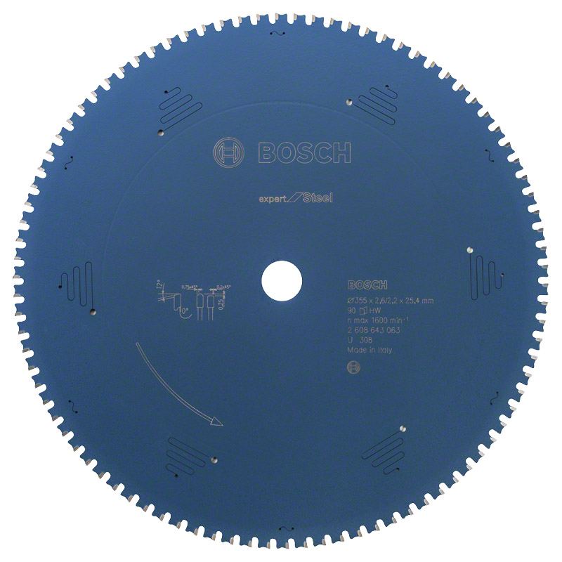 Disc pentru fierastrau circular, 355 x 25.4 mm, 90 dinti, tip EXPERT METAL