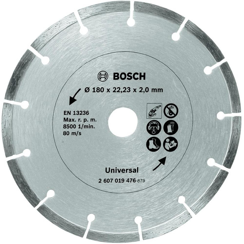 Disc diamantat BOSCH 2607019476 - 180x22.2 mm, universal